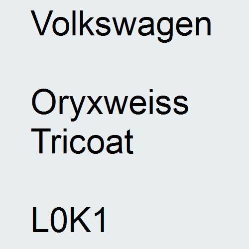 Volkswagen, Oryxweiss Tricoat, L0K1.